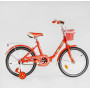Велосипед 18" дюймов 2-х колёсный SOFIA-N 18-3 (1) ручной тормоз,корзинка, звоночек, доп. колеса, багажник, СОБРАННЫЙ НА 75%, в коробке (36741-04)
