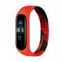 Ремінець BeCover Elastic Nylon Style для Xiaomi Mi Smart Band 5/Mi Smart Band 6 Size S Black/Red (706135) (25701-03)