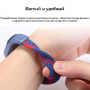 Ремінець BeCover Elastic Nylon Style для Xiaomi Mi Smart Band 5/Mi Smart Band 6 Size L Deep Blue (706160) (25721-03)