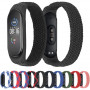 Ремінець BeCover Elastic Nylon Style для Xiaomi Mi Smart Band 5/Mi Smart Band 6 Size S Black/White (706136)