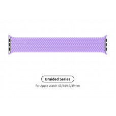 Ремінець Armorstandart Braided Solo Loop для Apple Watch 42mm/44mm/45mm/49mm Lavender Grey Size 8 (160 mm) (ARM64911)