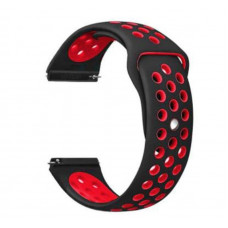 Ремінець BeCover Nike Style для Xiaomi Amazfit Bip/Bip Lite/Bip S Lite/GTR 42mm/GTS/TicWatch S2/TicWatch E Black-Red (705704)