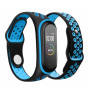 Ремінець BeCover Nike Style для Xiaomi Mi Smart Band 5/Mi Smart Band 6/Mi Smart Band 7 Black-Blue (705150) (24005-03)