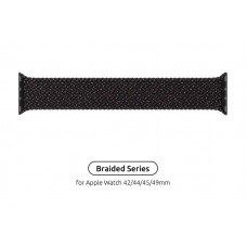 Ремінець Armorstandart Braided Solo Loop для Apple Watch 42mm/44mm/45mm/49mm Black Unity Size 6 (148 mm) (ARM64907)