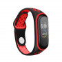 Ремінець BeCover Nike Style для Xiaomi Mi Smart Band 5/Mi Smart Band 6/Mi Smart Band 7 Black-Red (705153) (24008-03)
