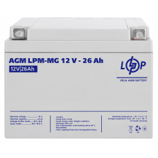 Акумуляторна батарея LogicPower LPM 12V 26AH (LPM-MG 12 - 26 AH) AGM мультигель
