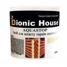 Торцезамазка для временной герметизации торцов стеновых бревен, бруса, балок, масивных и клееных конструкций Bionic-House 1л Бесцветный