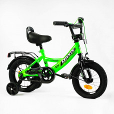 Велосипед 12" дюймів 2-х колісний "CORSO" MAXIS CL-12245 ручне гальмо, дзвіночок, сидіння з ручкою, додаткові колеса, ЗІБРАНИЙ НА 75% у коробці