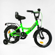 Велосипед 14" дюймів 2-х колісний "CORSO" MAXIS CL-14551 ручне гальмо, дзвіночок, сидіння з ручкою, додаткові колеса, ЗІБРАНИЙ НА 75%, в коробці