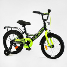Велосипед 16" дюймів 2-х колісний "CORSO" MAXIS CL-16029 ручне гальмо, дзвіночок, сидіння з ручкою, додаткові колеса, ЗІБРАНИЙ НА 75%, в коробці