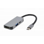 Док-станція Cablexpert USB-C 3-в-1 (A-CM-COMBO3-02) USB/HDMI/PD (30563-03)