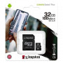 Карта пам`яті MicroSDHC 32GB UHS-I Class 10 Kingston Canvas Select Plus R100MB/s + SD-адаптер (SDCS2/32GB) (22702-03)