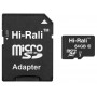 Карта пам`ятi MicroSDXC 64GB Class 10 Hi-Rali + SD-adapter (HI-64GBSDCL10-01)