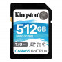 Карта пам`ятi SDXC 512GB UHS-I/U3 Class 10 Kingston Canvas Go! Plus R170/W90MB/s (SDG3/512GB) (24713-03)