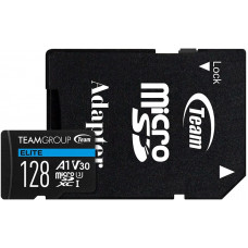 Карта пам`ятi MicroSDXC 128GB UHS-I/U3 Class 10 Team Elite + SD-адаптер (TEAUSDX128GIV30A103)