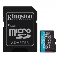 Карта пам`яти MicroSDXC 128GB UHS-I/U3 Class 10 Kingston Canvas Go! Plus R170/W90MB/s + SD-адаптер (SDCG3/128GB)