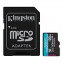 Карта пам`яти MicroSDXC 128GB UHS-I/U3 Class 10 Kingston Canvas Go! Plus R170/W90MB/s + SD-адаптер (SDCG3/128GB) (23284-03)