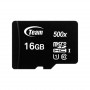 Карта пам`ятi MicroSDHC 16GB UHS-I Class 10 Team Black + SD-adapter (TUSDH16GCL10U03) (21666-03)