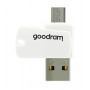 Карта пам`ятi MicroSDHC 16GB UHS-I Class 10 GOODRAM + SD-adapter + OTG Card reader (M1A4-0160R12) (22397-03)