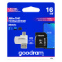 Карта пам`ятi MicroSDHC 16GB UHS-I Class 10 GOODRAM + SD-adapter + OTG Card reader (M1A4-0160R12)