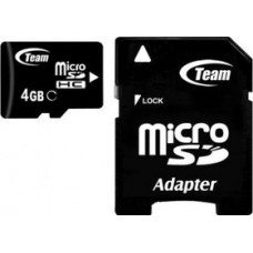 Карта пам`ятi MicroSDHC 4GB Class 10 Team + SD-adapter (TUSDH4GCL1003)