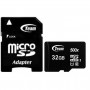 Карта пам`ятi MicroSDHC 32GB UHS-I Class 10 Team Black + SD-adapter (TUSDH32GCL10U03) (21667-03)