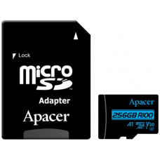 Карта пам`ятi MicroSDXC 256GB UHS-I/U3 Class 10 Apacer (AP256GMCSX10U7-R) + SD адаптер