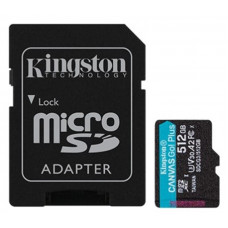 Карта пам`яти MicroSDXC 512GB UHS-I/U3 Class 10 Kingston Canvas Go! Plus R170/W90MB/s + SD-адаптер (SDCG3/512GB)