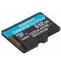 Карта пам`яті MicroSDXC 512GB UHS-I/U3 Class 10 Kingston Canvas Go! Plus R170/W90MB/s (SDCG3/512GBSP) (23289-03)