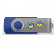Флеш-накопичувач USB 128GB GOODRAM Ukraine UTS2 Process Blue (UTS2-1280B0R11-UA)