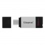 Флеш-накопичувач USB3.2 128GB Type-C Kingston DataTraveler 80 Grey/Black (DT80/128GB) (23932-03)