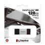 Флеш-накопичувач USB3.2 128GB Type-C Kingston DataTraveler 80 Grey/Black (DT80/128GB) (23932-03)