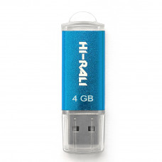Флеш-накопичувач USB 4GB Hi-Rali Rocket Series Blue (HI-4GBVCBL)