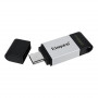 Флеш-накопичувач USB3.2 256GB Type-C Kingston DataTraveler 80 Grey/Black (DT80/256GB)