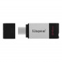 Флеш-накопичувач USB3.2 64GB Type-C Kingston DataTraveler 80 Grey/Black (DT80/64GB) (23934-03)