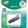 Флеш-накопичувач USB3.2 32GB Apacer AH360 Metal Black (AP32GAH360A-1) (22295-03)