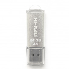 Флеш-накопичувач USB3.0 64GB Hi-Rali Rocket Series Silver (HI-64GB3VCSL)