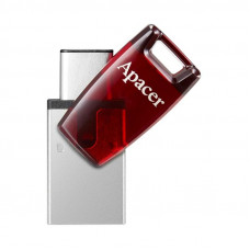 Флеш-накопичувач USB3.1 Type-C 64GB Apacer AH180 Red (AP64GAH180R-1)