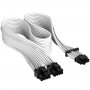 Кабель-перехідник Corsair Premium Individually Sleeved 12+4pin PCIe Gen 5 12VHPWR 600W cable, Type 4, WHITE (CP-8920332) (30055-03)