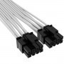 Кабель-перехідник Corsair Premium Individually Sleeved 12+4pin PCIe Gen 5 12VHPWR 600W cable, Type 4, WHITE (CP-8920332) (30055-03)