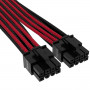 Кабель-перехідник Corsair Premium Individually Sleeved 12+4pin PCIe Gen 5 12VHPWR 600W cable, Type 4, RED/BLACK (CP-8920334)