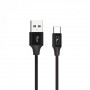 Кабель SkyDolphin S55T Neylon USB - Type-C 1м, Black (USB-000436)