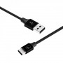 Кабель SkyDolphin S55T Neylon USB - Type-C 1м, Black (USB-000436) (26740-03)