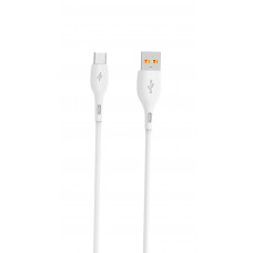 Кабель SkyDolphin S22T Soft Silicone USB - USB Type-C 1м, White (USB-000602)
