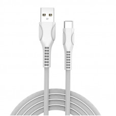 Кабель ColorWay USB-USB Type-C (line-drawing), 2.4А, 1м, White (CW-CBUC029-WH)