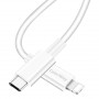 Кабель ColorWay USB-C-Lightning, 3.0А, 1м, White (CW-CBPDCL032-WH) (23490-03)