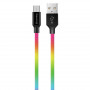 Кабель ColorWay USB-microUSB, 2.4А, 1м, Multicolor (CW-CBUM017-MC) (23470-03)