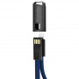 Кабель ColorWay USB-USB Type-C, 2.4А, 0.22м, Blue (CW-CBUC023-BL)