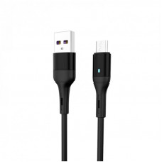 Кабель SkyDolphin S06V LED Smart Power USB - microUSB 1м, Black (USB-000559)