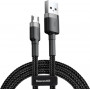 Кабель Baseus Cafule USB-microUSB, 3м Black/Grey (CAMKLF-HG1) (33571-03)